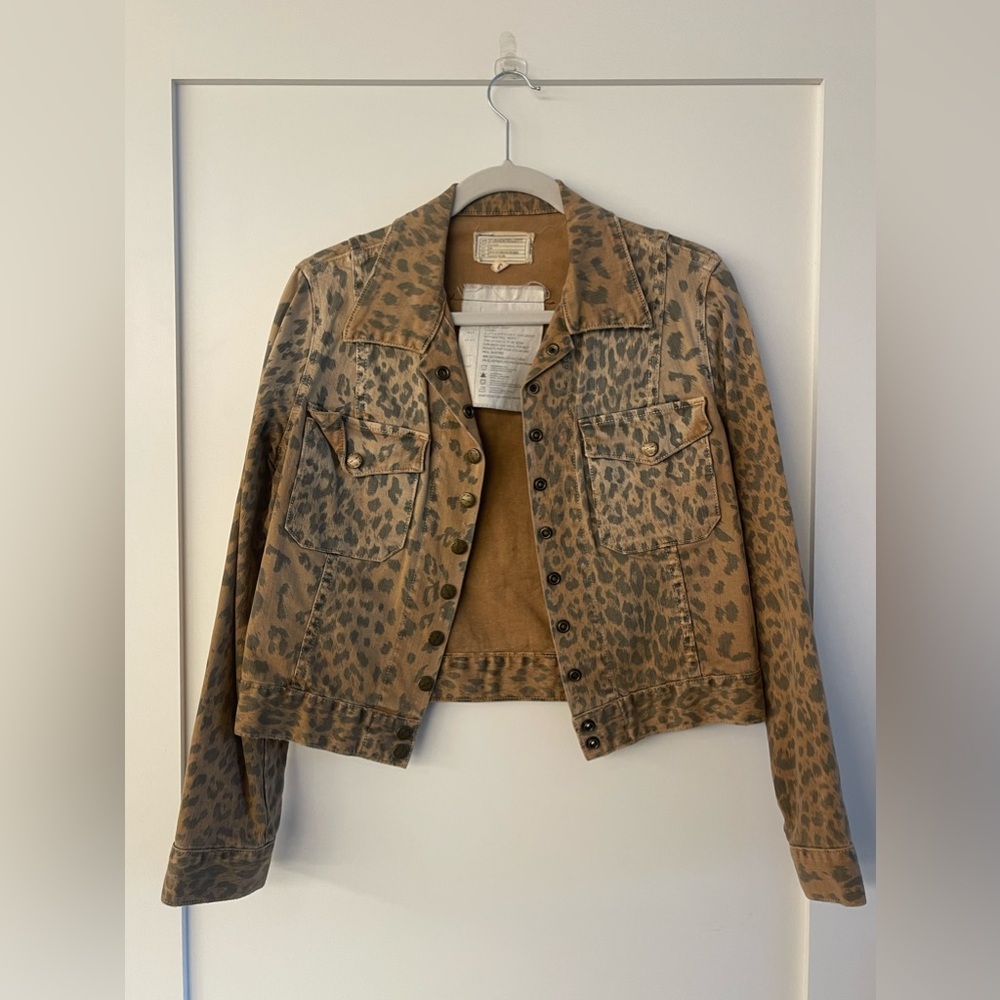 Current Elliot Denim Leopard Jacket